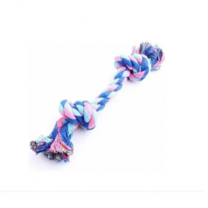 Hueso De Algodón Soga Para Perro Dental Juguete 2 Nudos 38cm