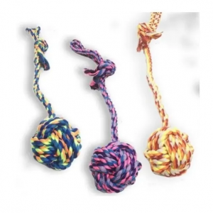 Juguete Para Perros Soga Con Pelota Y Nudos De Algodon Beast