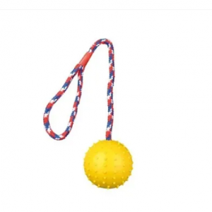 Juguete Pelota Con Puas Y Soga Para Perro Cachorro 30 Cm