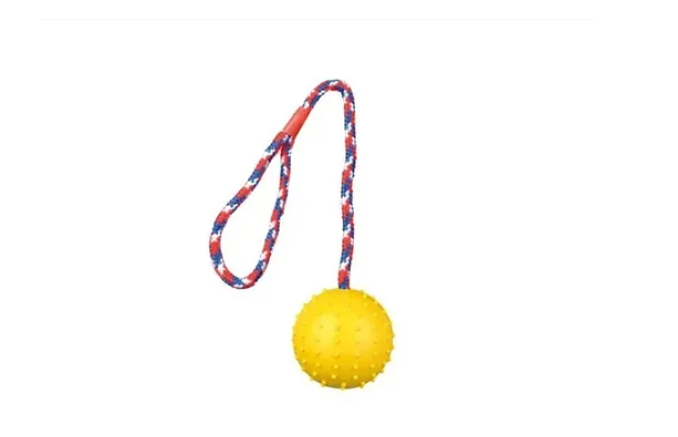 Juguete Pelota Con Puas Y Soga Para Perro Cachorro 30 Cm