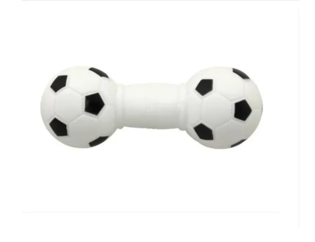 Juguete Pesa De Futbol Para Perro Con Sonido 15 Cm Vinilo - Imagen 2