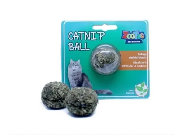 Hierba Gatera Catnip Ball Para Gatos Deshidratada Organico