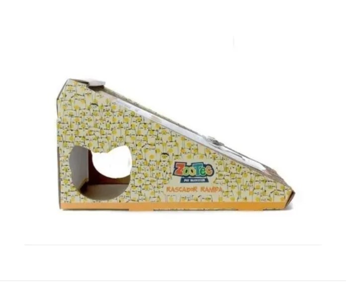 Rascador Para Gato Rampa Carton Corrugado Con Hierba Gatera n°6