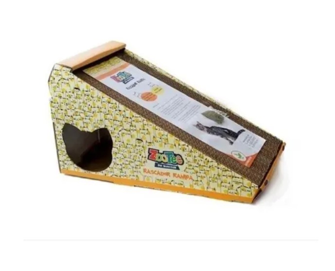 Rascador Para Gato Rampa Carton Corrugado Con Hierba Gatera n°6 - Imagen 2