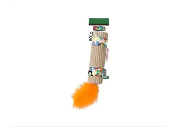 Rascador Juguete Interactivo Zootec Gato Rolo Con Pluma 19cm