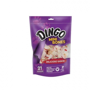 Hueso Cuero Mini Dingo Golosina x21 Con Carne de Pollo