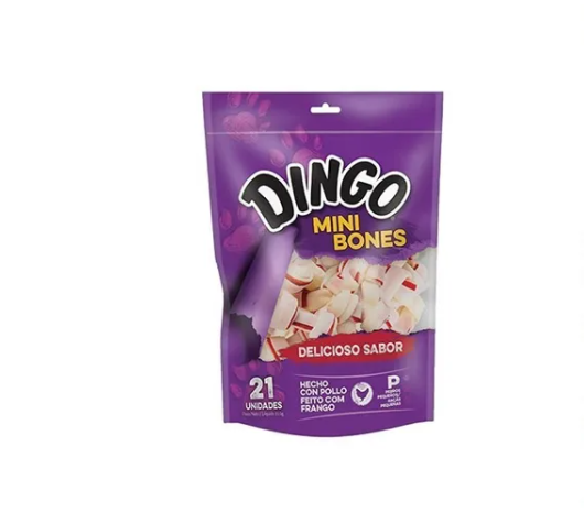 Hueso Cuero Mini Dingo Golosina x21 Con Carne de Pollo