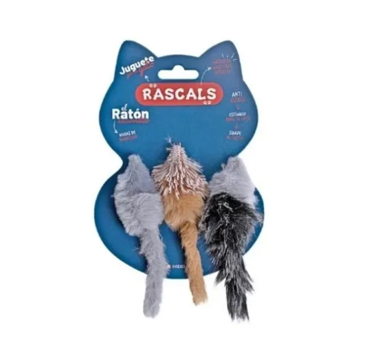Juguete Para Gato Set 3 Ratoncitos Estimulantes Antiestrés