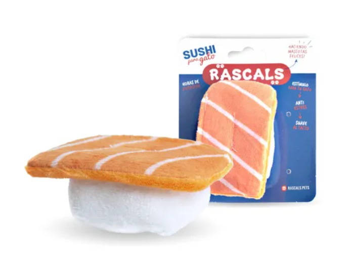 Juguete Para Gato Sushi Salmón Estimulante Antiestrés