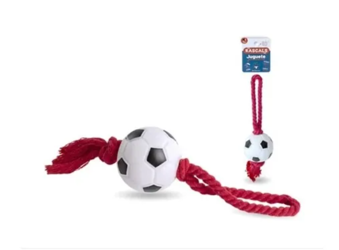 Juguete Para Perros Rascals Pelota Con Soga Antiestrés - Imagen 2
