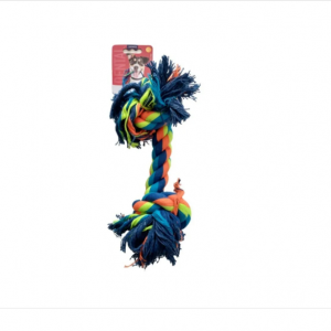 Hueso De Algodón Soga Para Perro Dental Juguete 2 Nudos 38cm