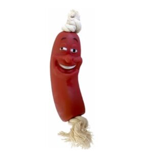 Juguete Para Perro Soga Mordillo 1 Chorizo Salchicha 11 Cm