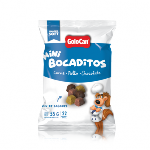 Mini Bocadito Fino Golocan Carne Pollo y Chocolate 55grs