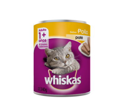 Alimento Humedo Whiskas en Lata Pollo 340gr