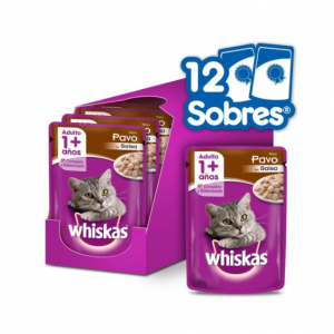 Pouch Whiskas Para Gato Sabor Pavo 85gr
