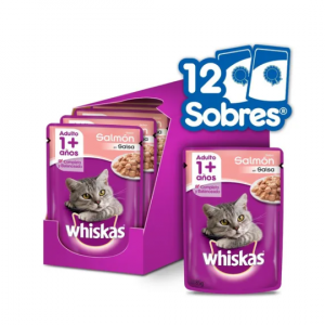 Pouch Whiskas Para Gato Sabor Salmón 85gr