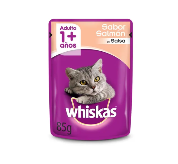 Pouch Whiskas Para Gato Sabor Salmón 85gr - Imagen 2