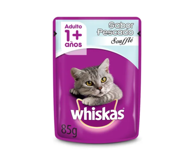 Pouch Whiskas Para Gato Sabor Pescado Soufflé 85gr - Imagen 2