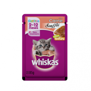 Pouch Whiskas Para Gatito Sabor Carne Soufflé 85gr