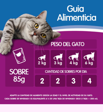 Pouch Whiskas Para Gato Sabor Sardina 85gr - Imagen 5
