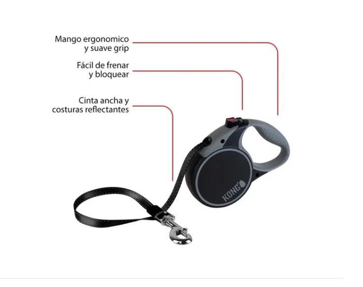 Correa Para Perro Extensible Kong Terrain - Imagen 4