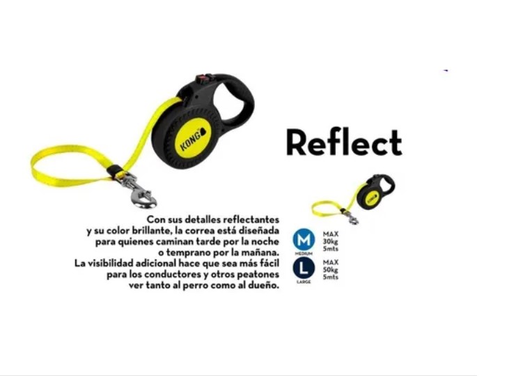 Correa Para Perro Extensible Kong Reflect - Imagen 3