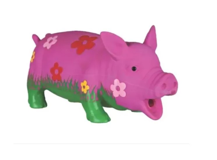 Juguete P/perro Cerdo C/flores Latex C/sonido