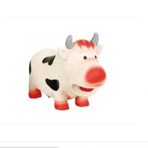 Juguete Para Perro Vaca Latex Chifle Sonido