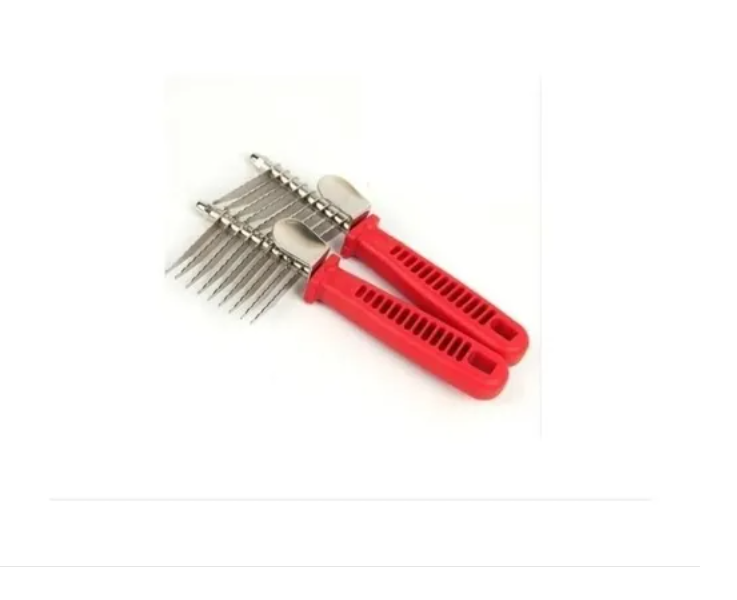 Cepillo Sacanudos Desenreda Para Perro Gato Acero Inoxidable - Imagen 2