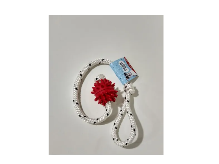 Juguete Soga Con Pelota Limpia Dientes Para Perros 60 Cm - Imagen 5