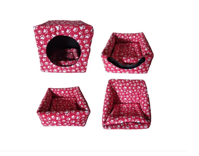 Cucha Cubo Cama 3 En 1 De 40 X 40 Para Gatos Y Perros - Imagen 2