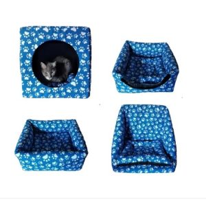 Cucha Cubo Cama 3 En 1 De 40 X 40 Para Gatos Y Perros