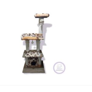 Gimnasio Rascador Para Gatos Con Cubo Y Cucha X4