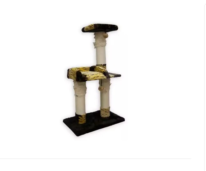 Gimnasio Rascador Para Gato Con Sisal Anti Desgarre 2 Cuchas