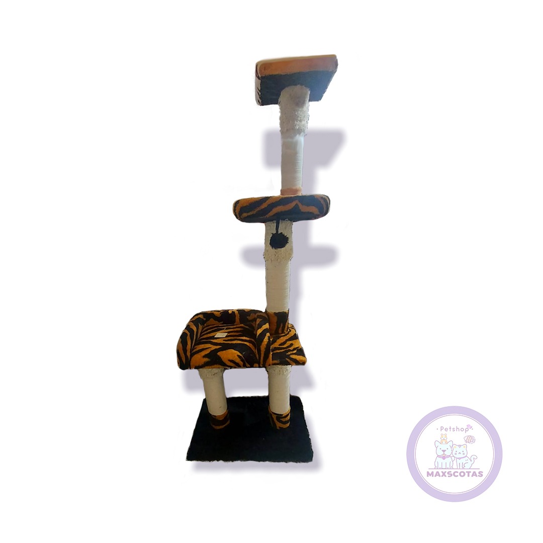 Gimnasio Rascador Para Gato Con Sisal Anti Desgarre 3 Cuchas
