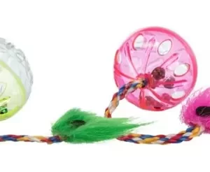 Juguete Para Gato Trixie Pelotas X 2 Sonajero Y Plumas
