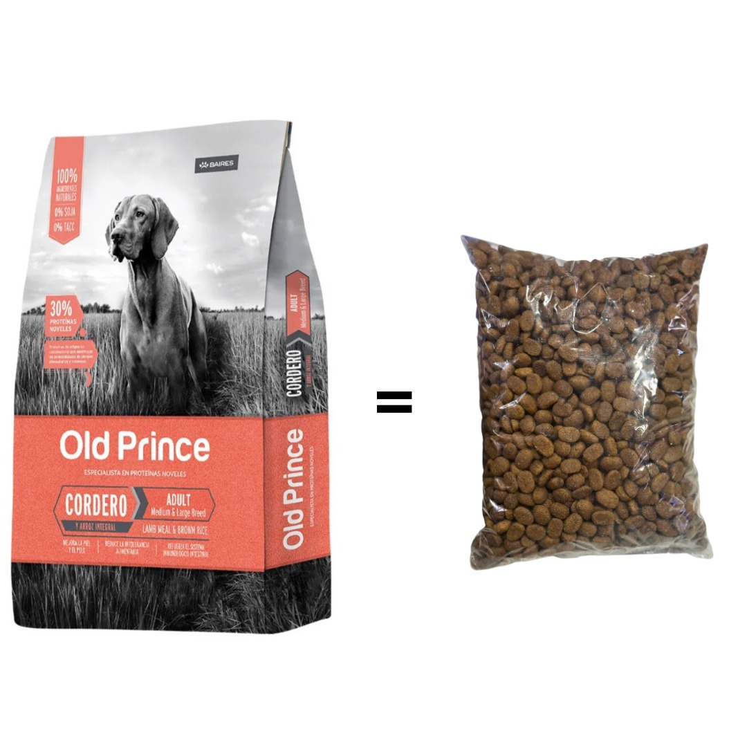Alimento Fraccionado Old Prince Cordero Perro Adulto X1 KG
