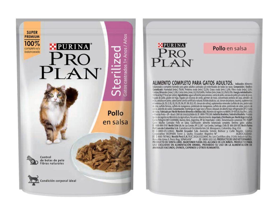 Alimento Humedo Pouch Pro Plan Sterilized Gato - Imagen 2