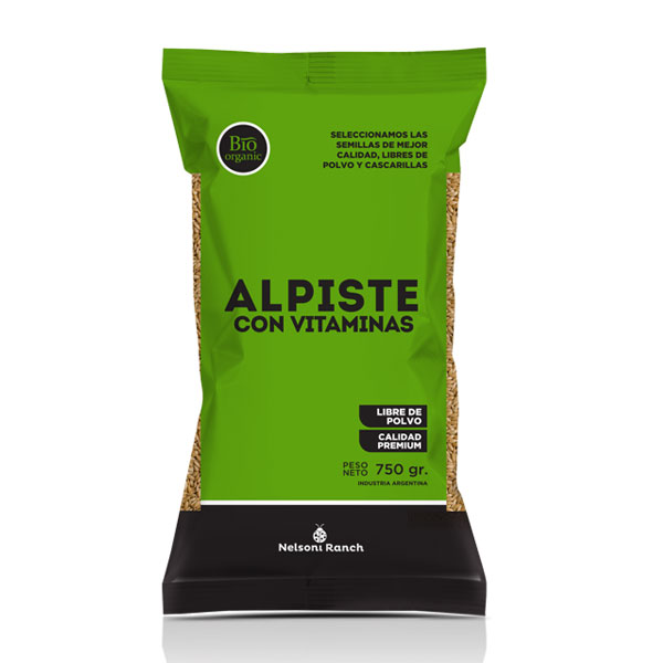Alimento Para Pájaros Alpiste Cereal Nelsoni Ranch X 750 Gramos
