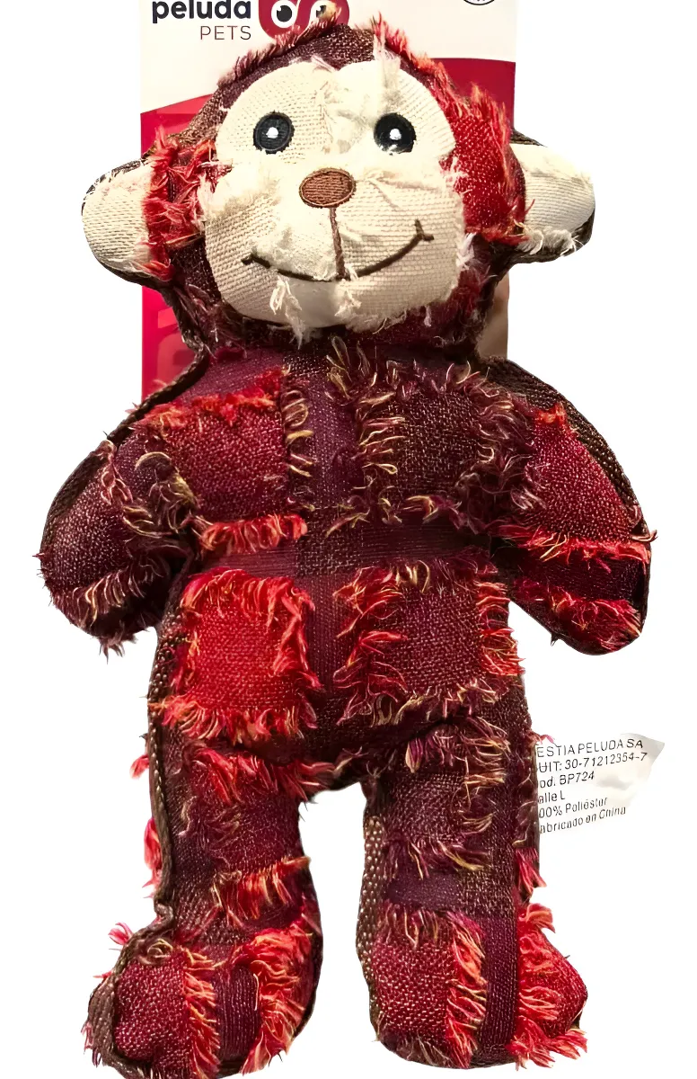Juguete Perro Bestia Peluda Peluche Mono L Rojizo Marrón