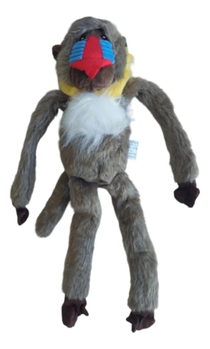 Juguete Perro Bestia Peluda Peluche Mono Mandril Soft Suave