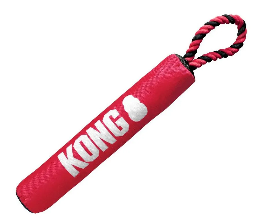 Juguete Para Perro Kong Signature Palo Con Soga Medium Rojo