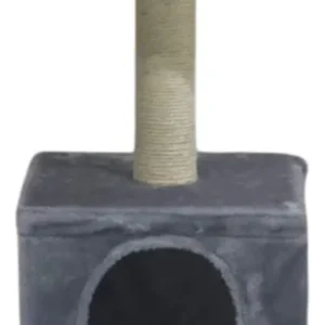 Rascador Torre Para Gatos Mateo 57 Cm Gris con Cucha