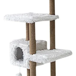Rascador Torre Gato Luca Felpa Sisal Gimnasio 50x50x132